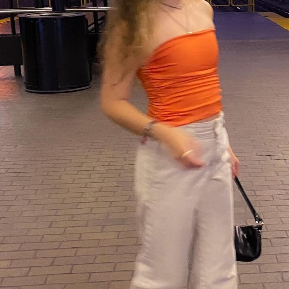 Nbd Women's Orange Crop-top